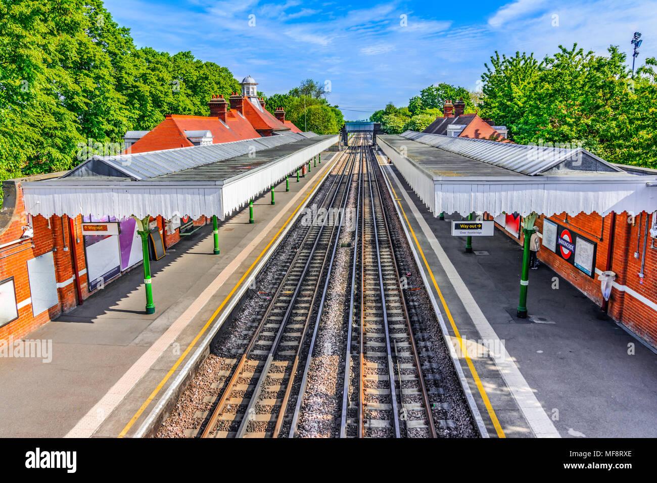 London, Vereinigtes Königreich von Großbritannien: Bunte London Bahnhof Stockfoto