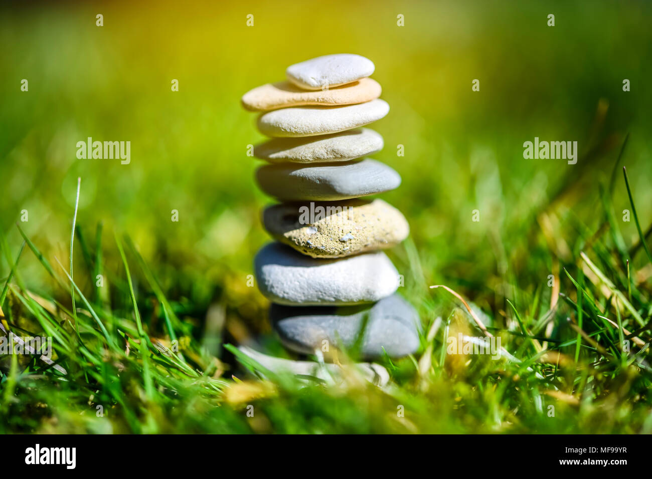 Gestapelte Steine, Harmonie, Balance Stockfoto