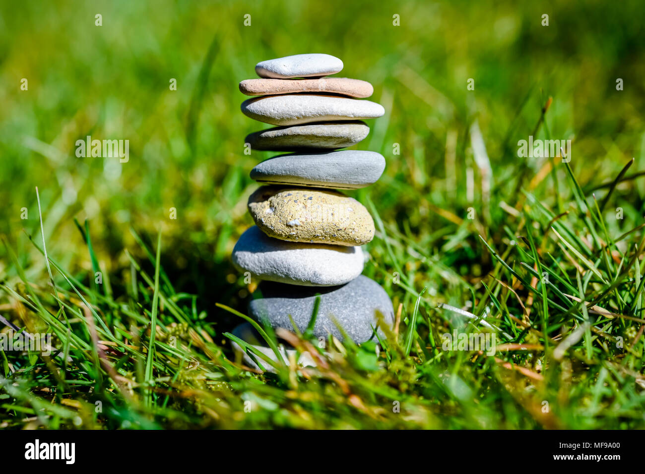 Gestapelte Steine, Harmonie, Balance Stockfoto