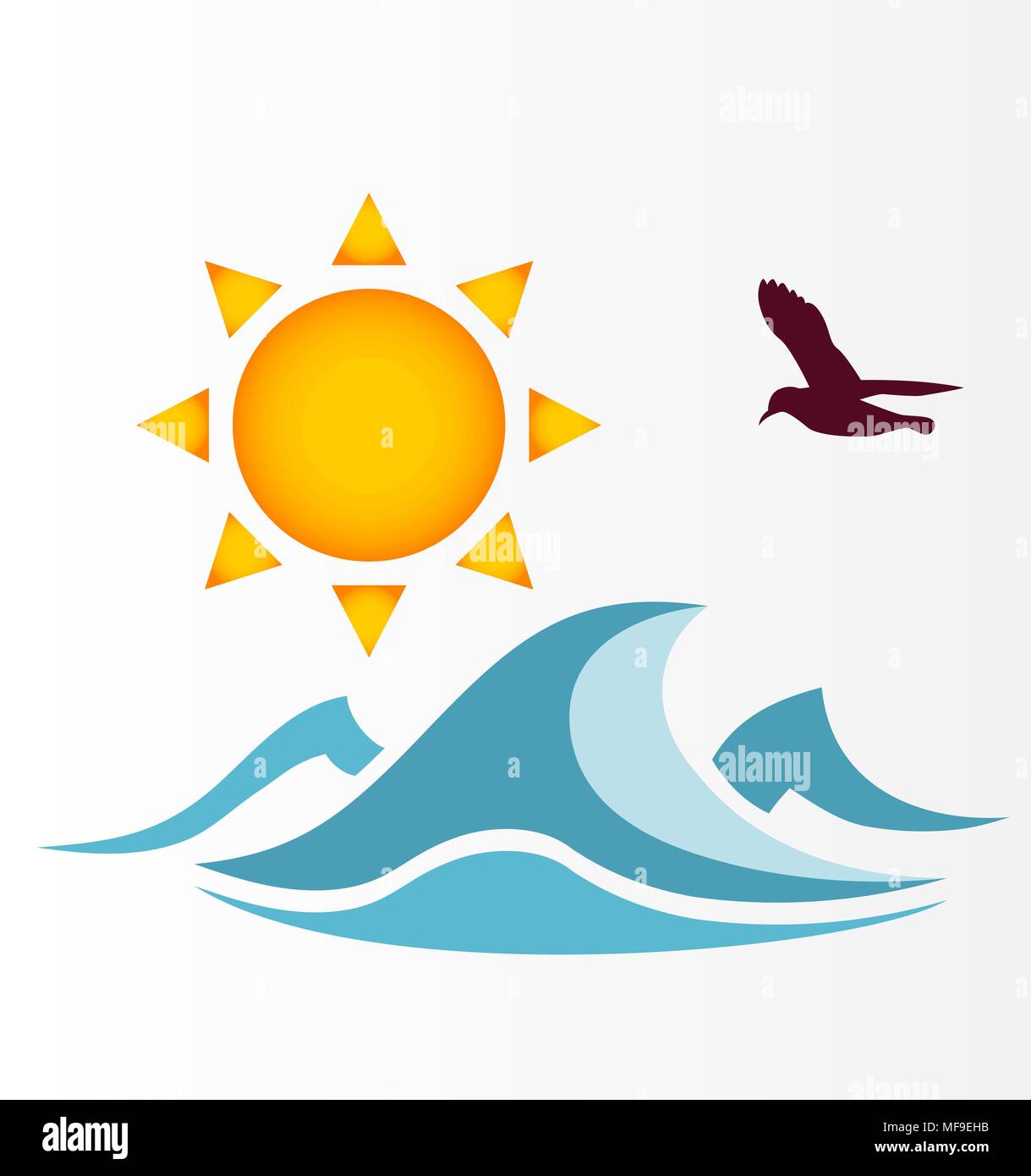 Sun mit kreativen Hintergrund Stock Vektor