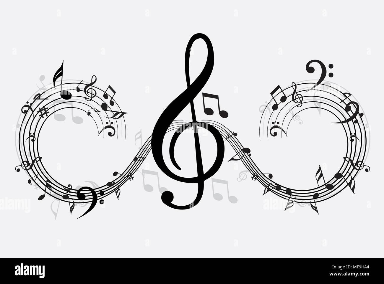 Musik Hinweis Hintergrund Stock Vektor