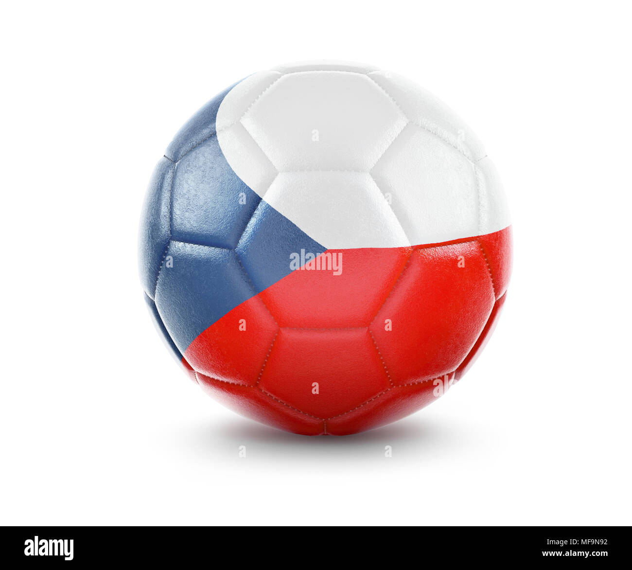 Hohe Qualität Rendern eines Fußballs mit der Flagge der Tschechischen Republik. (Serie) Stockfoto