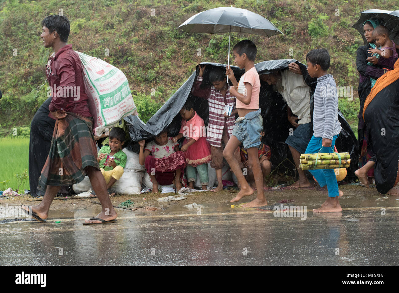 Die Rohingyas Flüchtlingskrise in Bangladesch Stockfoto