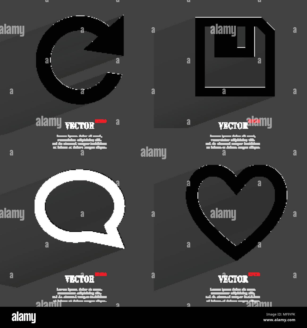 Satz von modischen Ikonen, trending Symbole. Flaches Design für Ihre web-design. Vector Illustration Stock Vektor