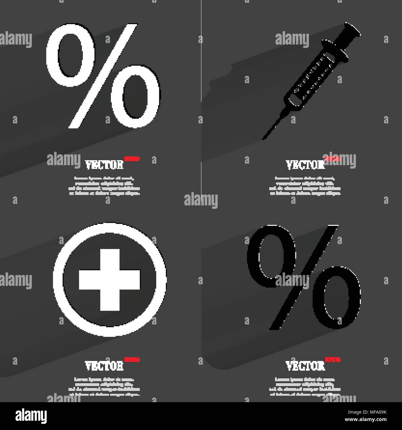 Satz von modischen Ikonen, trending Symbole. Flaches Design für Ihre web-design. Vector Illustration Stock Vektor