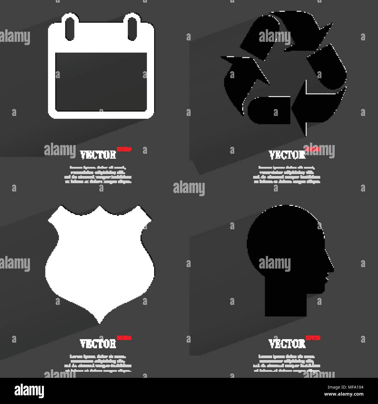 Satz von modischen Ikonen, trending Symbole. Flaches Design für Ihre web-design. Vector Illustration Stock Vektor