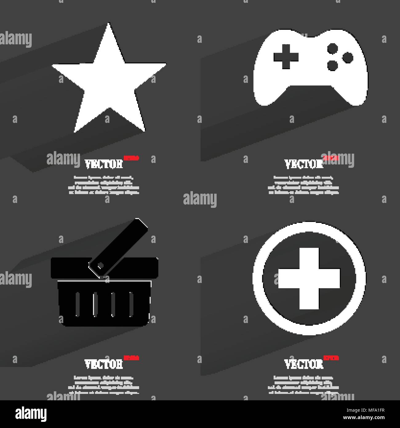 Satz von modischen Ikonen, trending Symbole. Flaches Design für Ihre web-design. Vector Illustration Stock Vektor