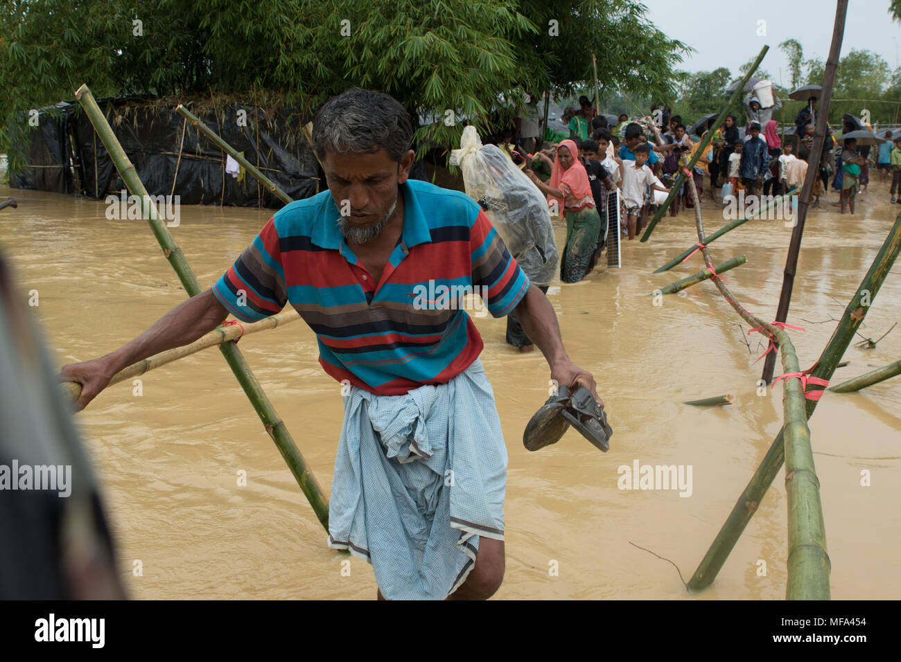 Die Rohingyas Flüchtlingskrise in Bangladesch Stockfoto