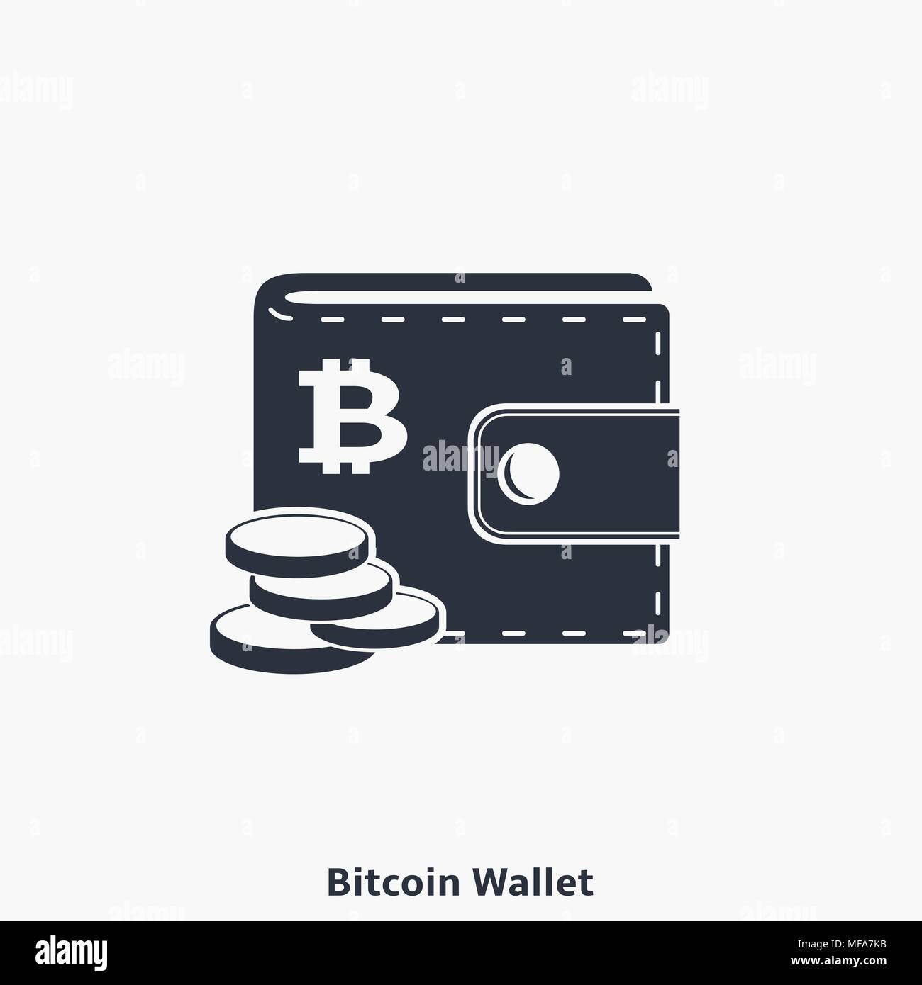 Bitcoin wallet Symbol. Vector Illustration Stock Vektor