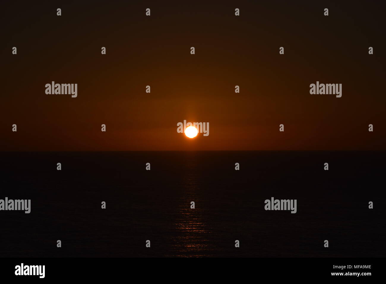 Wunderschönes Wasser Sonnenuntergang in Puerto Vallarta Stockfoto