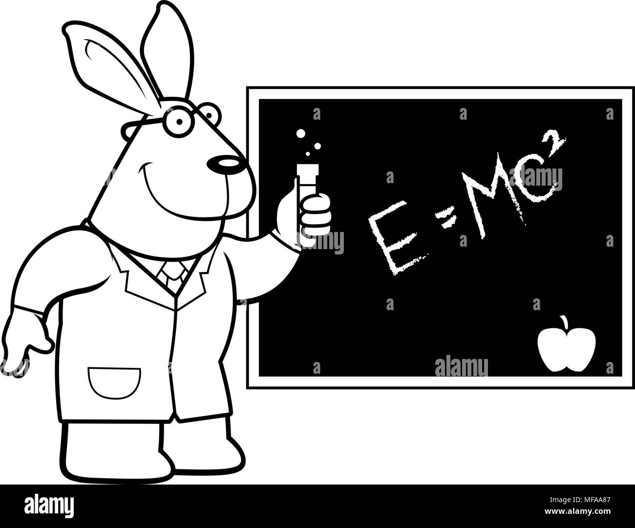 Ein Cartoon Illustration eines Kaninchens Wissenschaftler. Stock Vektor