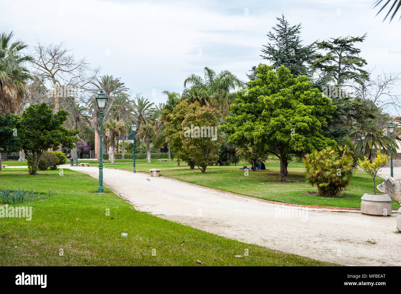 Jardines de Viveros Vivieros (Garten), Valencia, Spanien Stockfoto