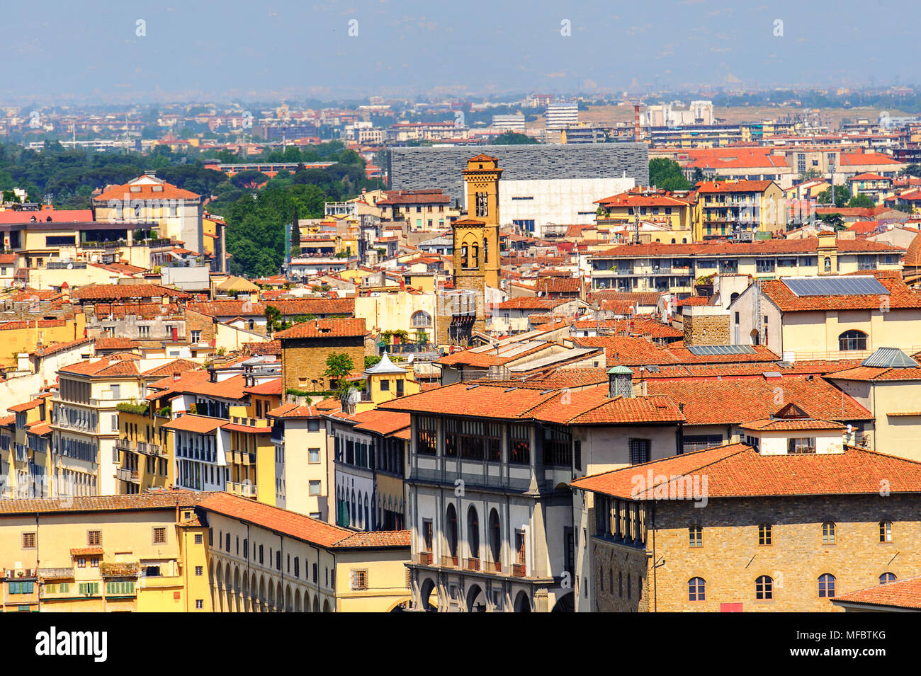 Blick vom Michelangelo Platz im historischen Zentrum von Florenz, Italien. UNESCO-Heriage. Stockfoto