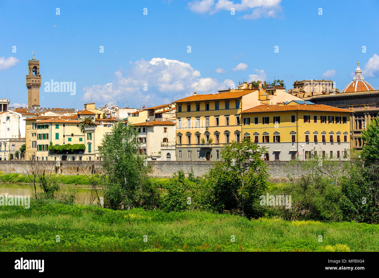 Palazzo Vecchio (Alter Palast), dem historischen Zentrum von Florenz, Italien. UNESCO-Heriage. Stockfoto