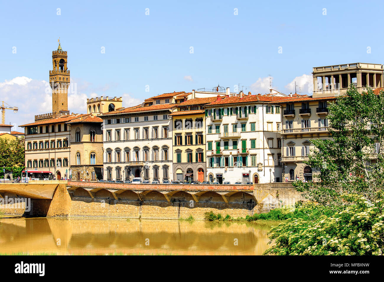 Palazzo Vecchio (Alter Palast), dem historischen Zentrum von Florenz, Italien. UNESCO-Heriage. Stockfoto