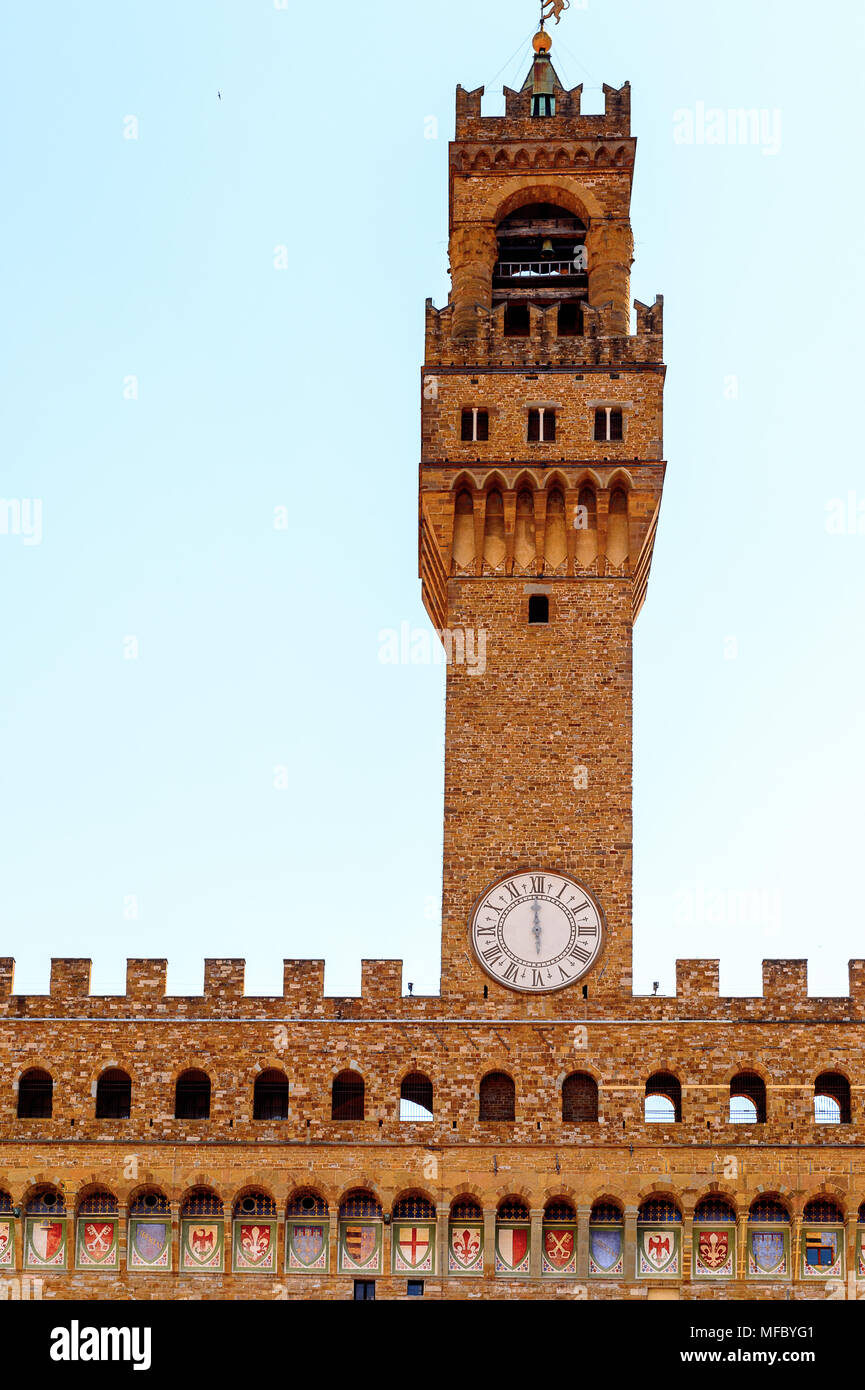 Ufizzi Galerie Gebäude in Florenz, Italien. Stockfoto