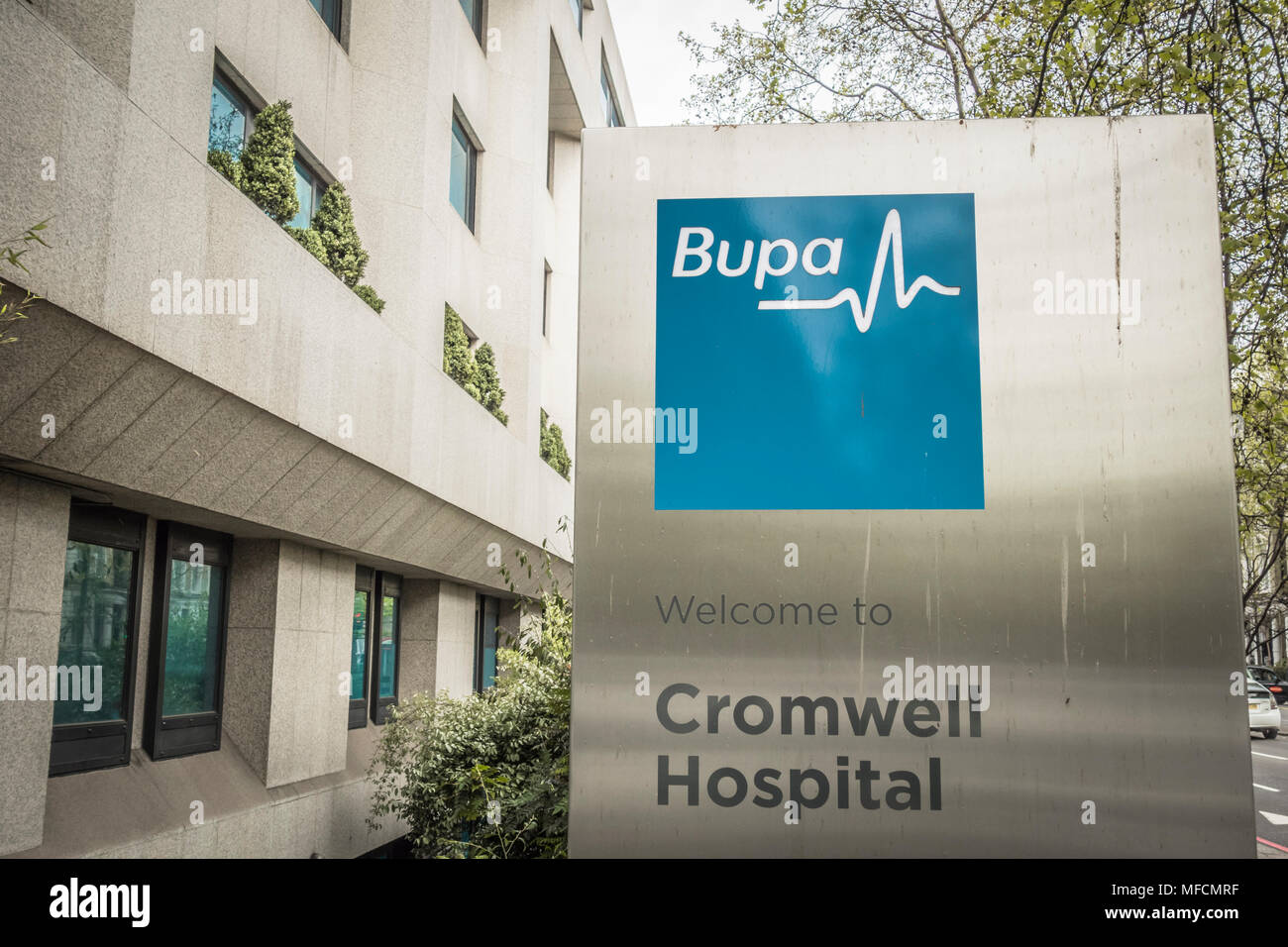 Der private Sektor Bupa Cromwell Krankenhaus, Cromwell Road, Kensington, London, SW5, UK Stockfoto