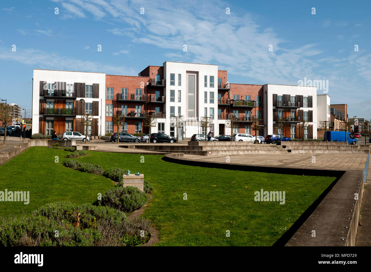 Das Quadrat, Upton, Northampton, Northamptonshire, England, Großbritannien Stockfoto