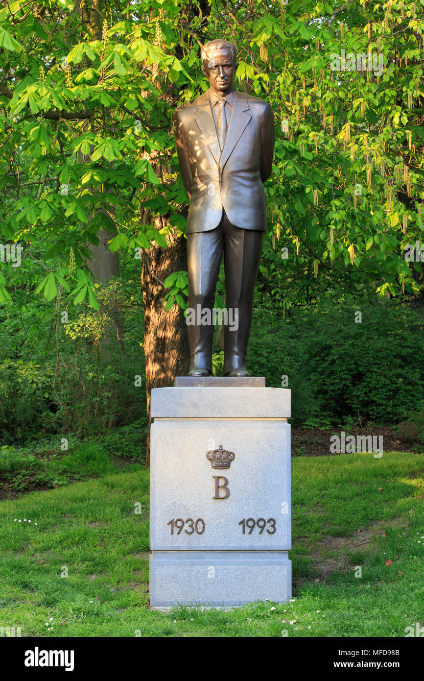 Die Statue von König Baudouin (1930-1993), fünfte König der Belgier im Citadelpark in Gent, Belgien Stockfoto