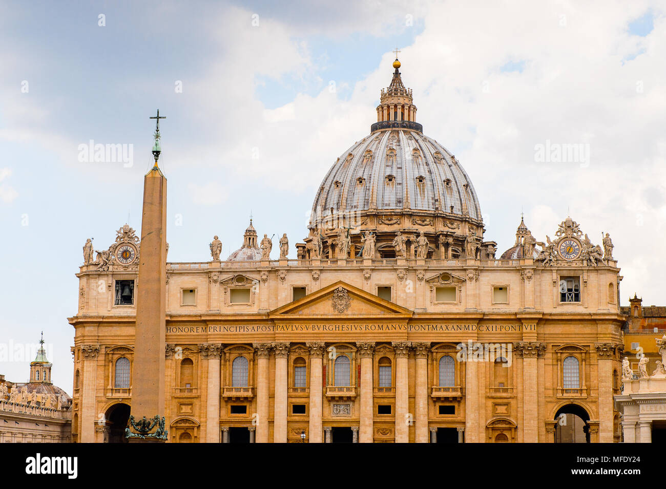 Der Dom St. Peter (Vatikan, Rom, Italien), Architektur der Renaissance. Eine der Popualr touristischen Destinationen in Rom Stockfoto