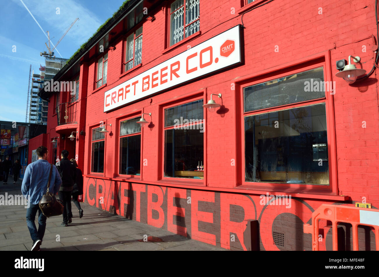 Handwerk Bier Co Pub, Old Street, London, UK. Stockfoto