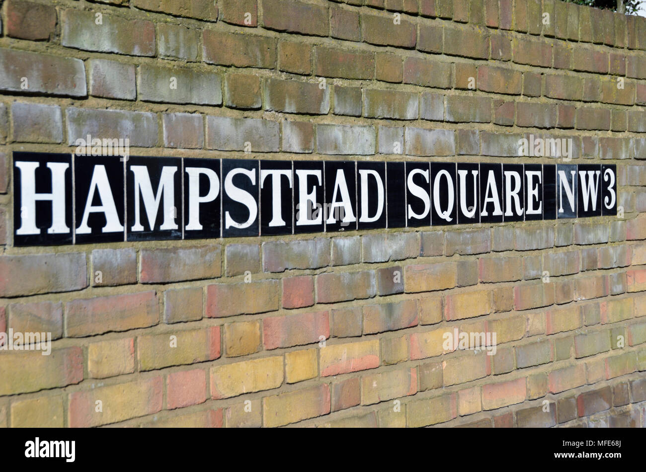 Hampstead NW2 3street sign, Hampstead, London, UK. Stockfoto