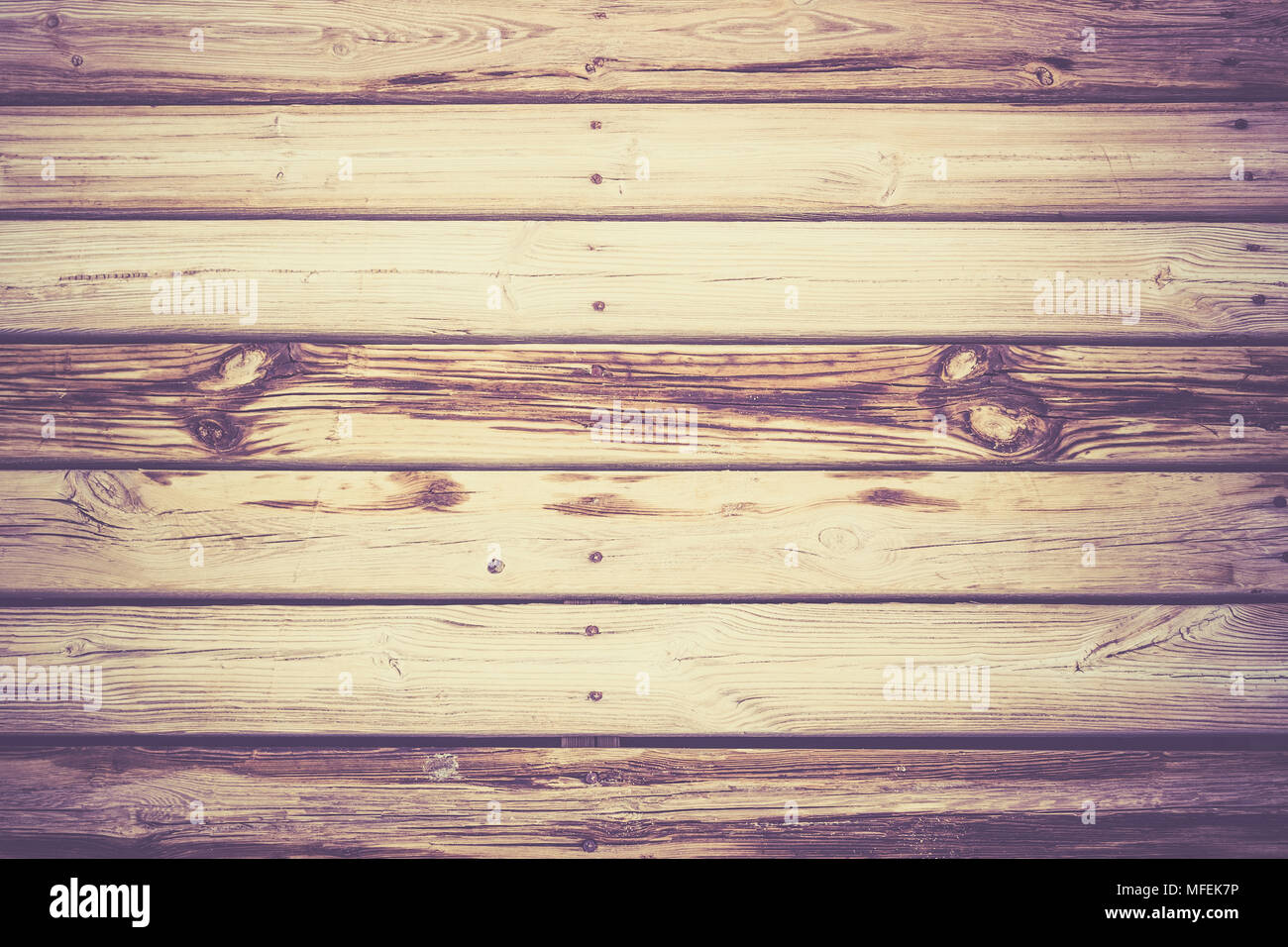 Braun alte Holz Textur mit Knoten Hintergrund Stockfoto