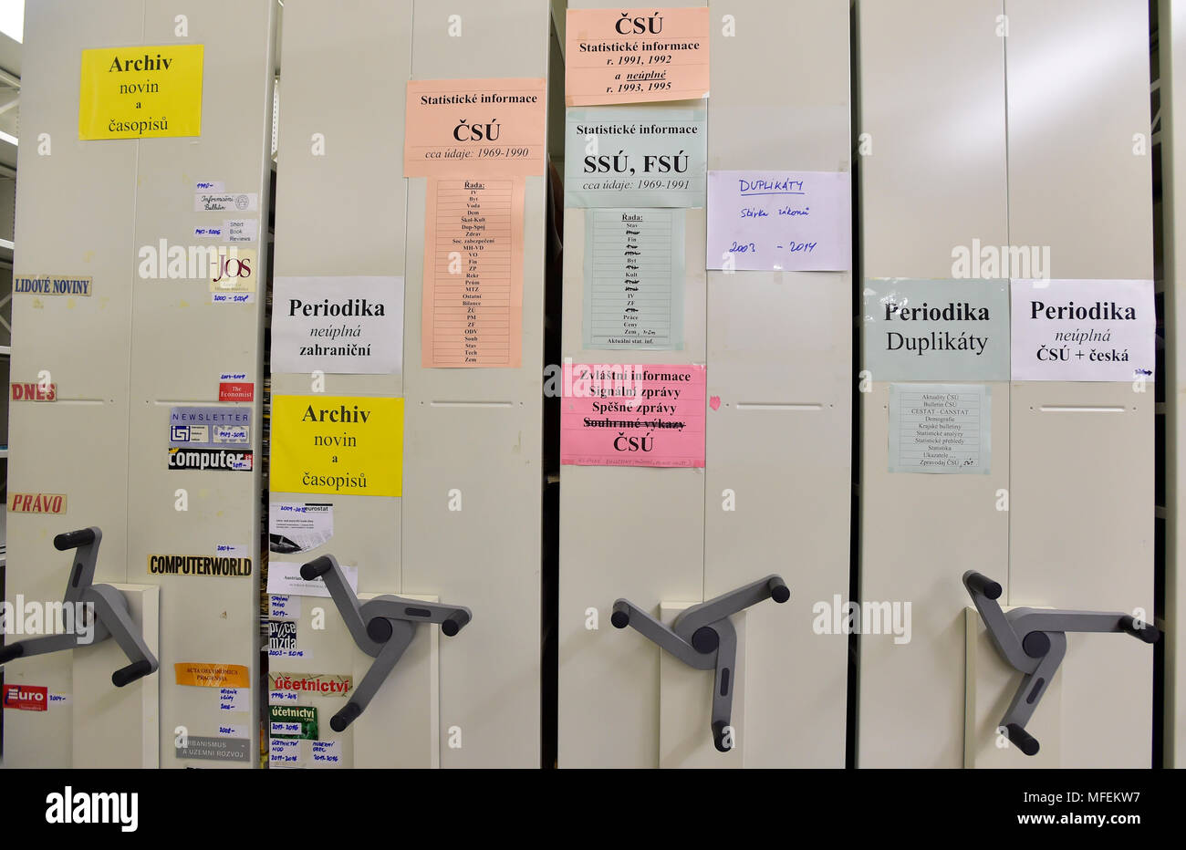 Tschechische Statistische Amt (CSU), Archiv Stockfoto