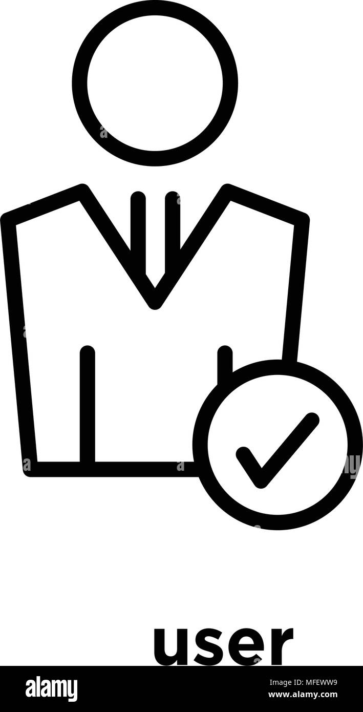 Benutzer Symbol auf weißem Hintergrund, Vector Illustration Stock Vektor