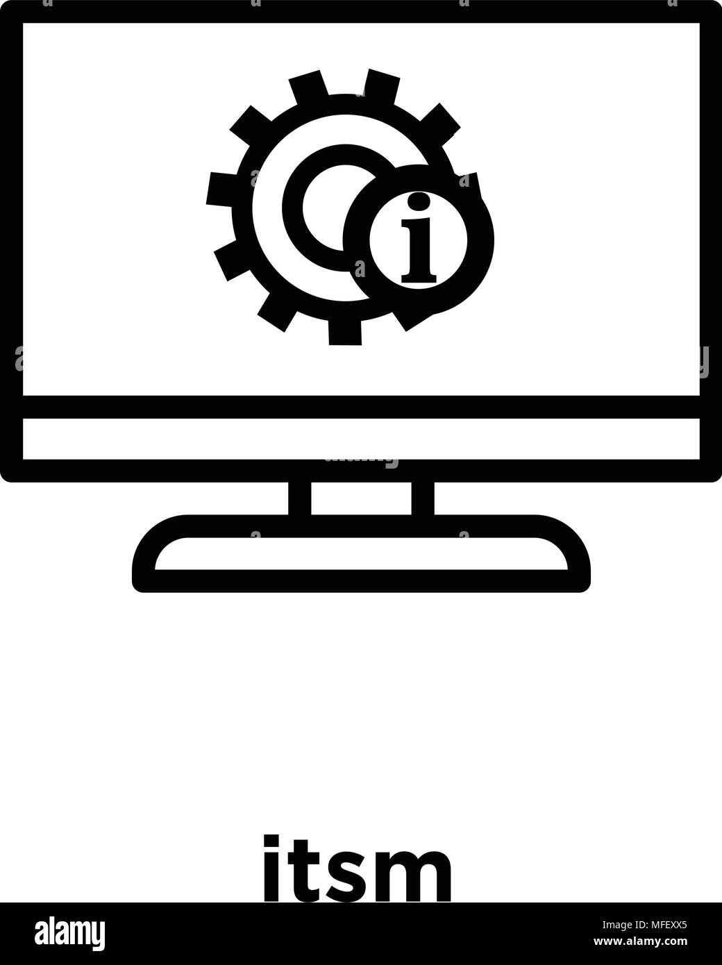 Itsm-Symbol auf weißem Hintergrund, Vector Illustration Stock Vektor