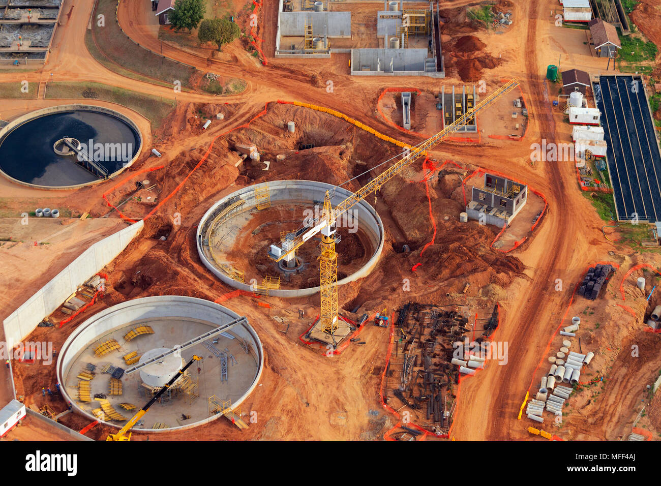 Luftaufnahme der industriellen Entwicklung. Johannesburg. Südafrika Stockfoto
