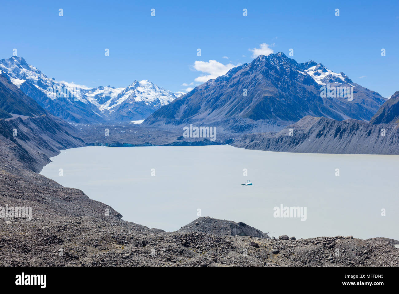 Neuseeland Südinsel Neuseeland Tasman Gletscher aus der Sicht des Mount Cook National Park South Island Neuseeland nz Stockfoto