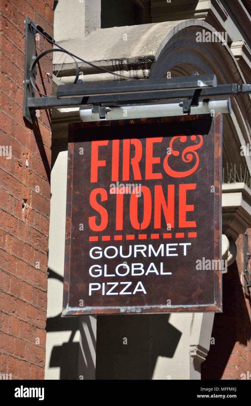 Feuer und Stein Pizza Restaurant in Covent Garden, London, UK. Stockfoto