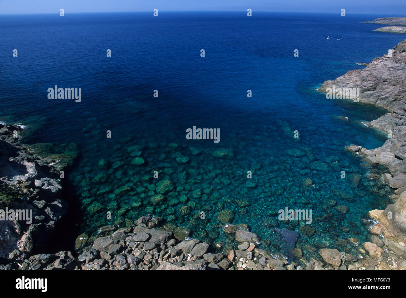 Punta delle Oche, Carloforte, Insel San Pietro, Sardinien, Italien, Tyrrhenische Meer, Mittelmeer Stockfoto