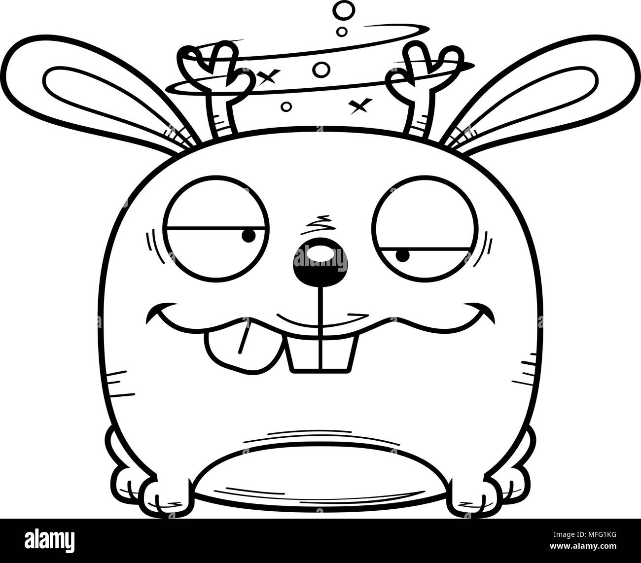 Ein Cartoon Illustration ein Baby Jackalope mit goofy Ausdruck. Stock Vektor
