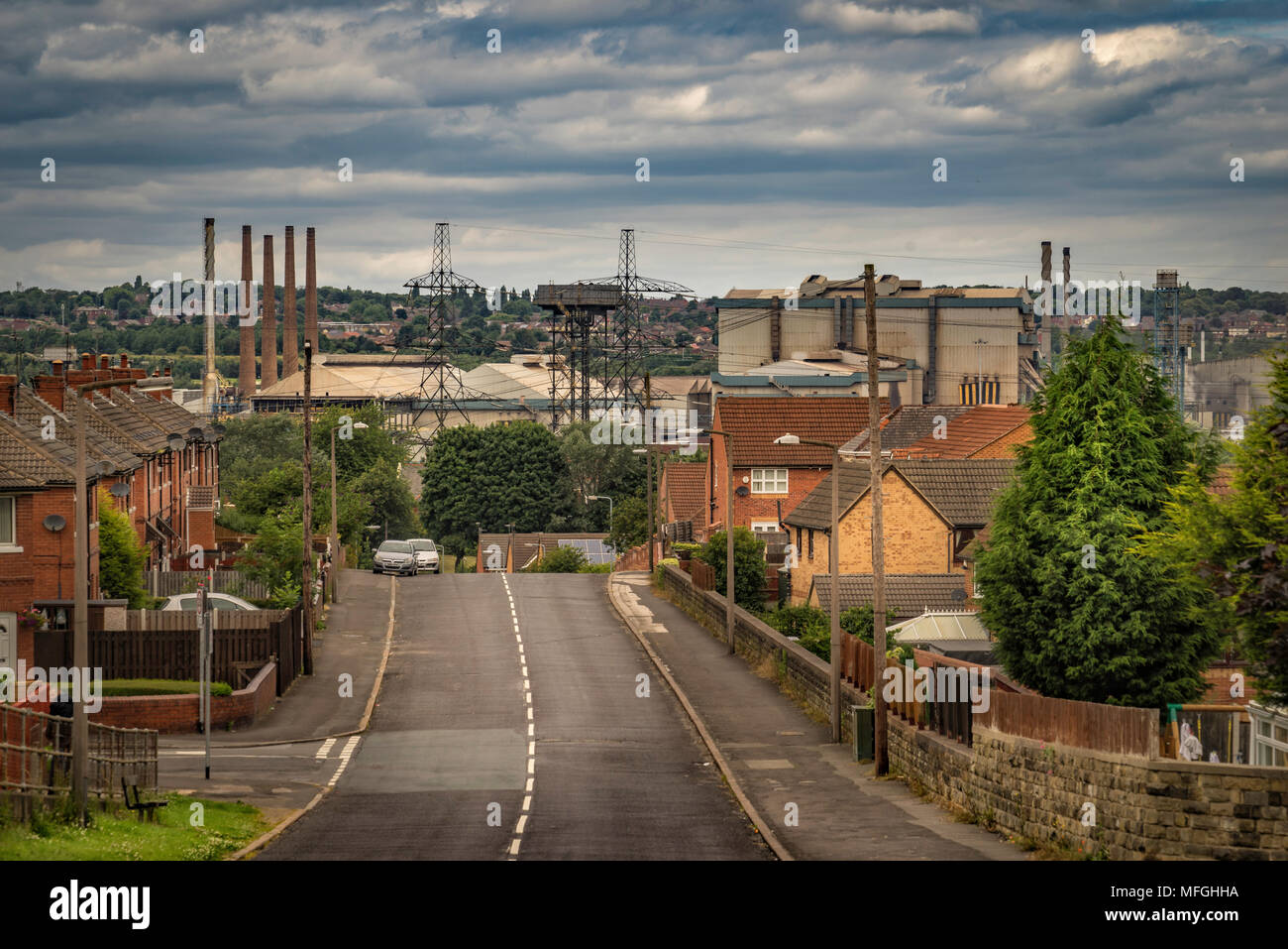 Aldwarke Stahlwerk, Rotherham, South Yorkshire. Stockfoto