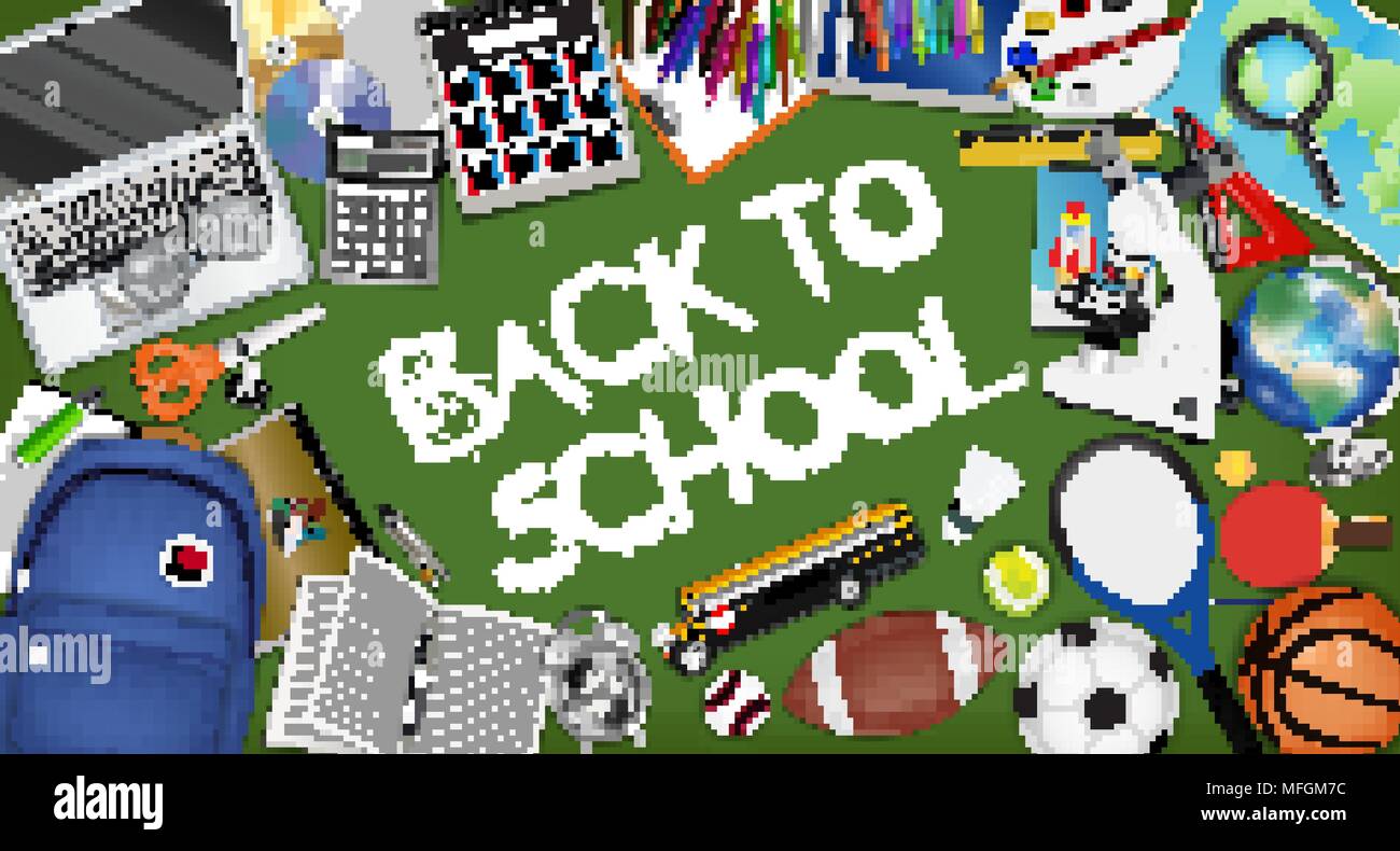 Zurück zu Schule Plakat template Design Stock Vektor