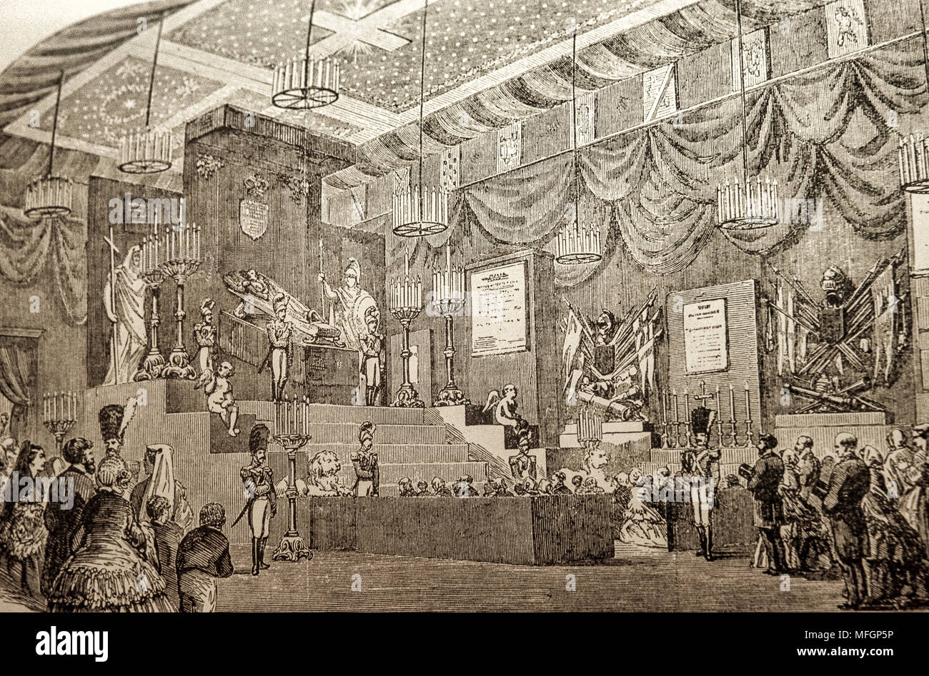 Italien - Neapel Körper von Ferdinand II. von Bourbon der Königlichen Kapelle Stockfoto