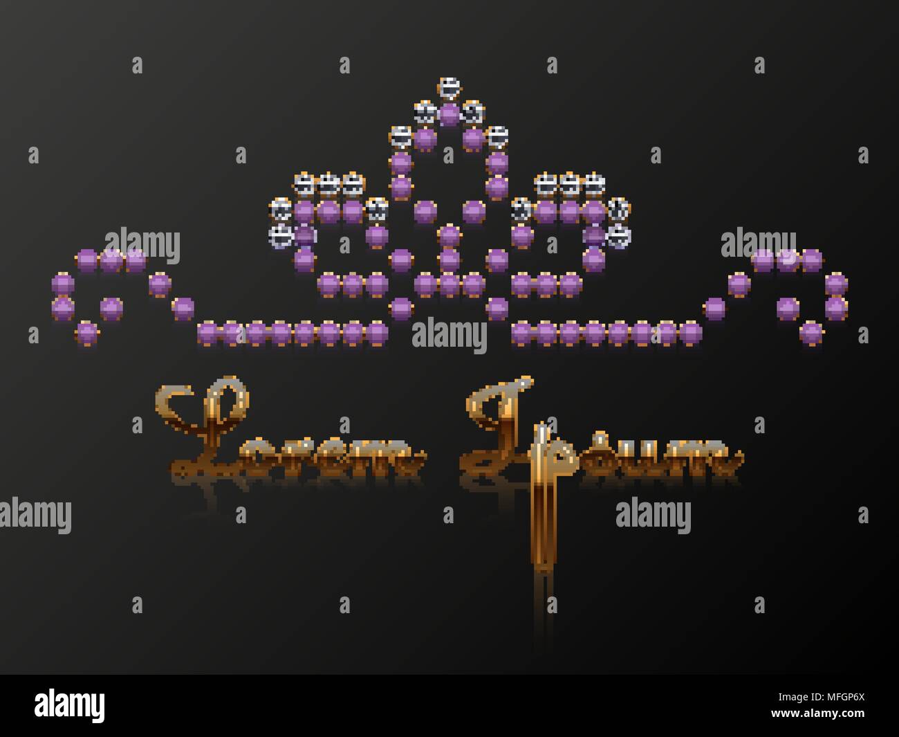 Ein twirl Diamant auf einem dunklen Hintergrund mit Platz für Text. Vector Illustration Stock Vektor