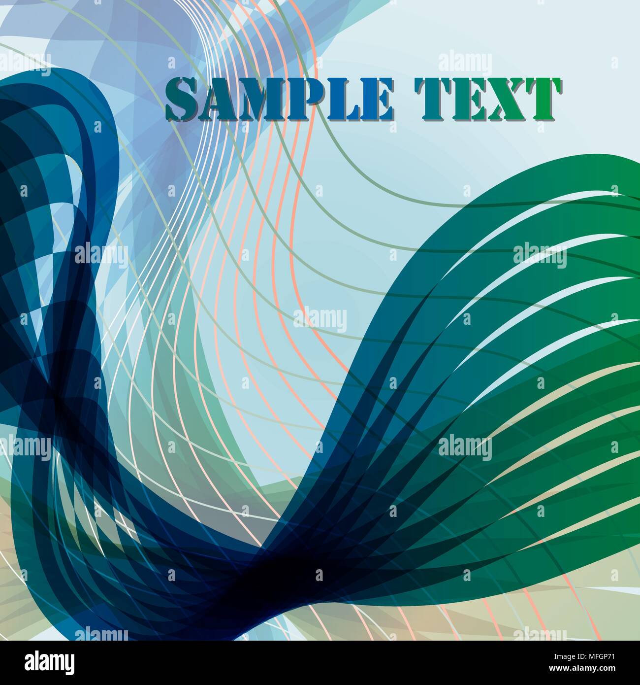 Zusammenfassung Hintergrund mit Locken und Platz für Ihren Text. Vector Illustration Stock Vektor