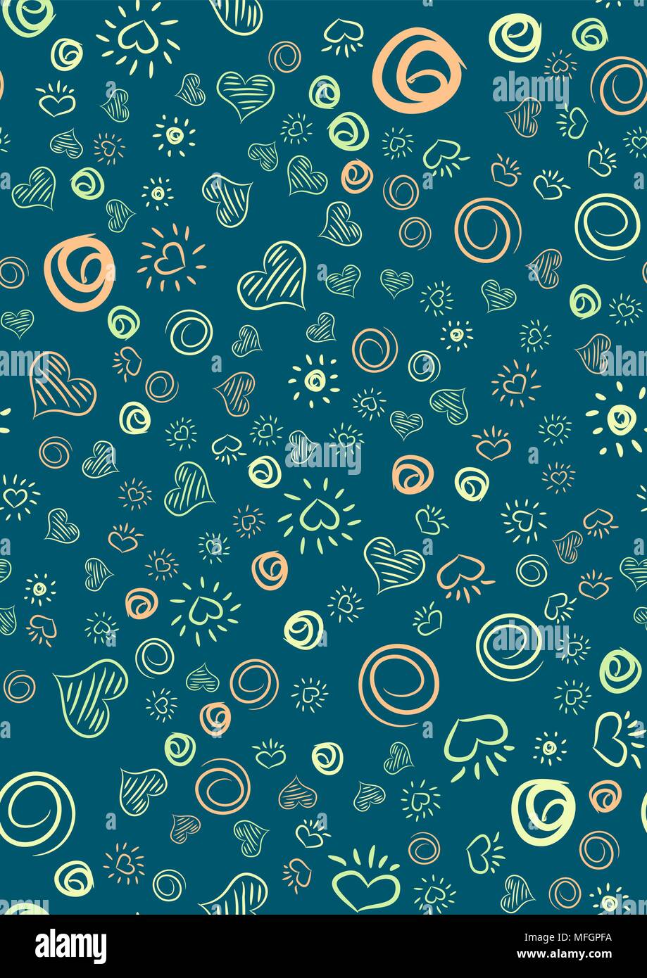 Schön grün blau nahtlose Hintergrund für Geschenkverpackung oder Website. Vector Illustration Stock Vektor