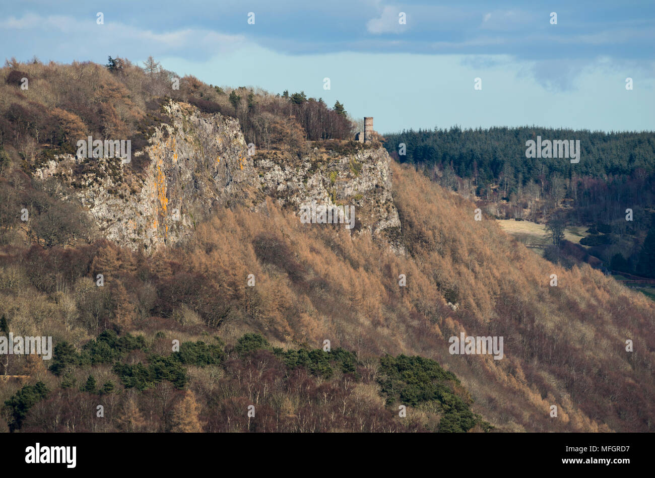 Blick auf Kinnoull Hill von Magdalena Hill, Perth, Schottland, UK. Stockfoto