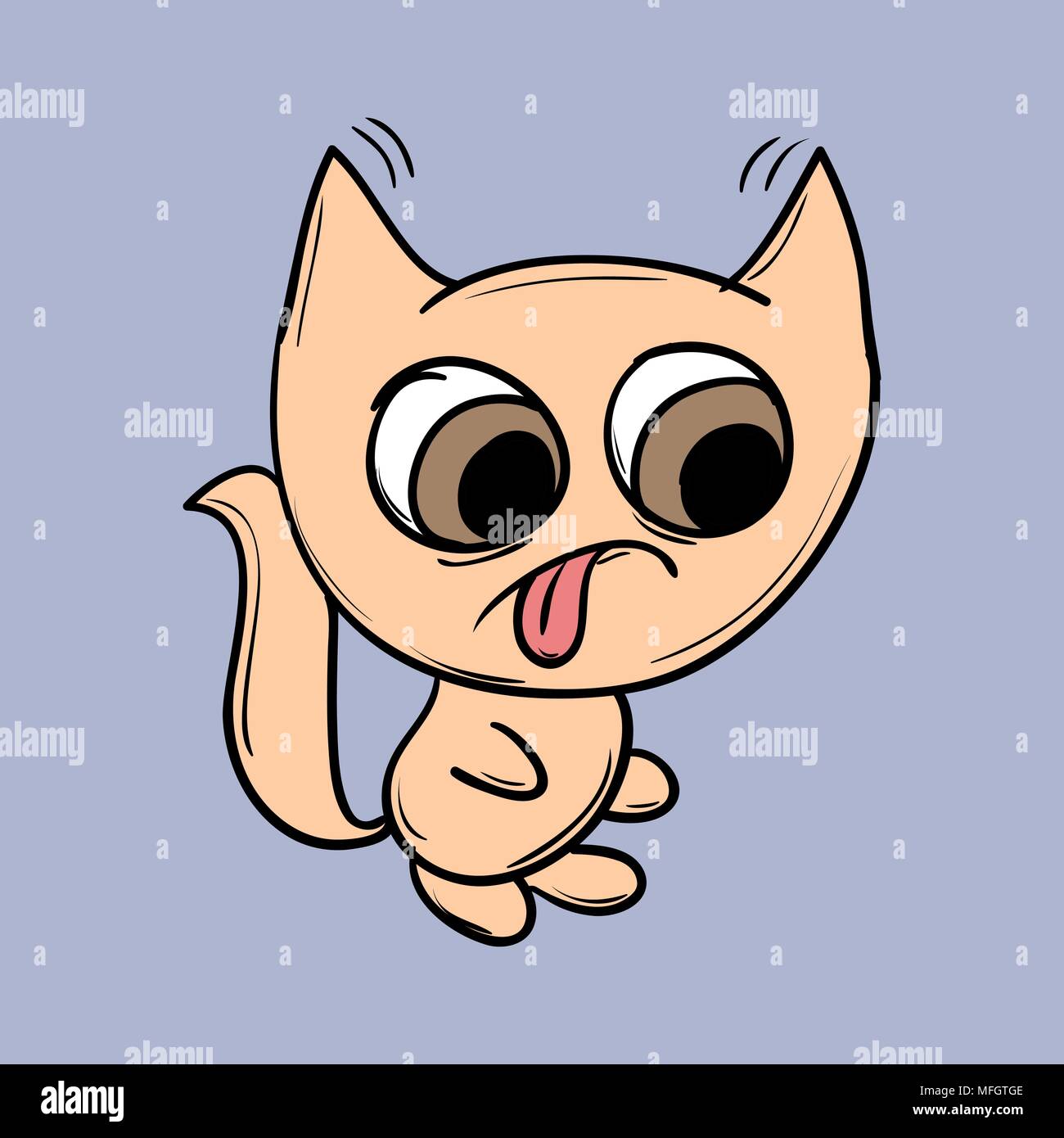 Lustige Katzen. Geeignet für Kinder Geschichten und Märchen. Vector Illustration Stock Vektor