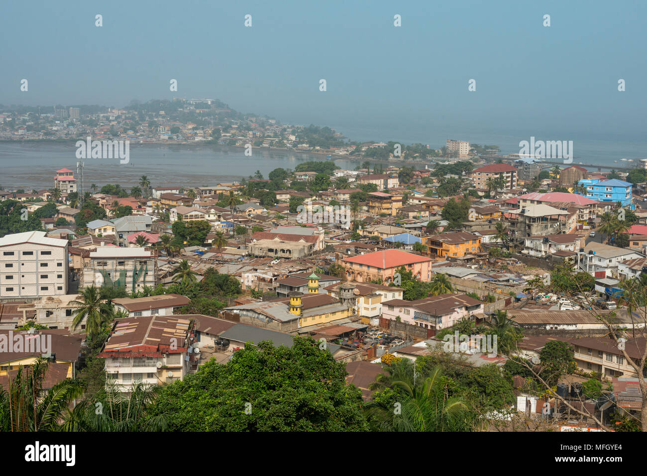 Blick über Freetown, Sierra Leone, West Afrika, Afrika Stockfoto