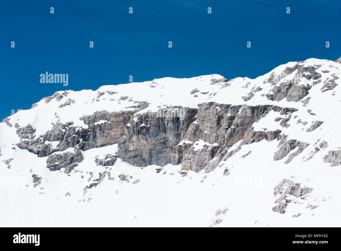 Alpen von der Zugspitze gesehen, in der östlichen Alpen, die Teil des Wettersteingebirges Form, (Deutsch: Wettersteingebirge), Bayern, Deutschland Stockfoto