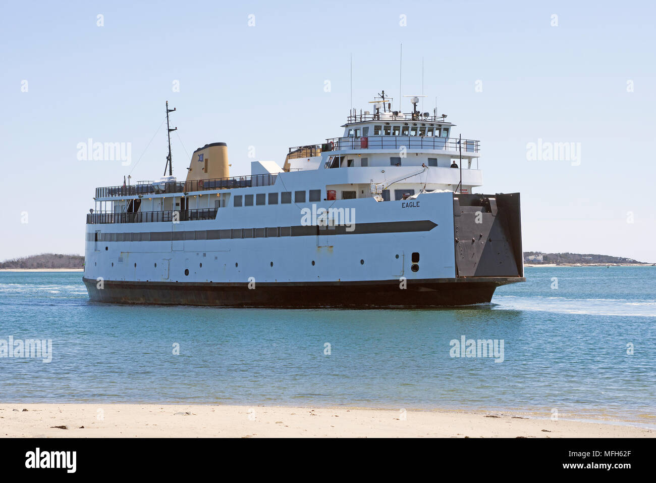 MV Adler, ein Passagier Automobil Fähre, von Hyannis, Massachusetts Nantucket Island läuft. USA Stockfoto