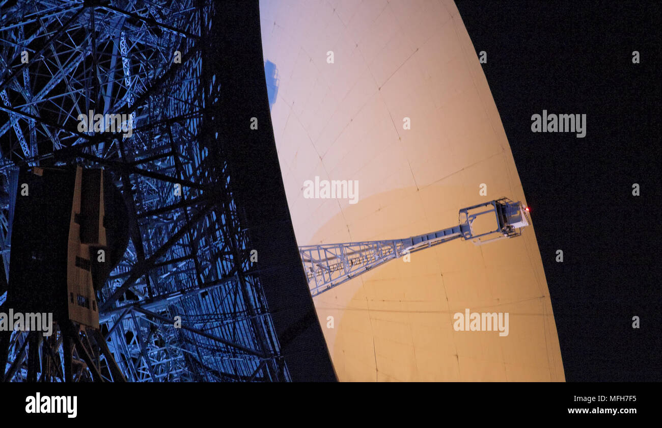 Jodrell Bank Nacht 1. Stockfoto