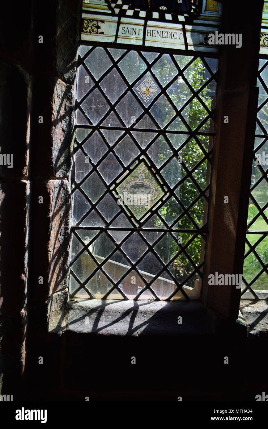 Die Kathedrale von Chester Kreuzgang Einweichen in der nachmittagssonne Stockfoto