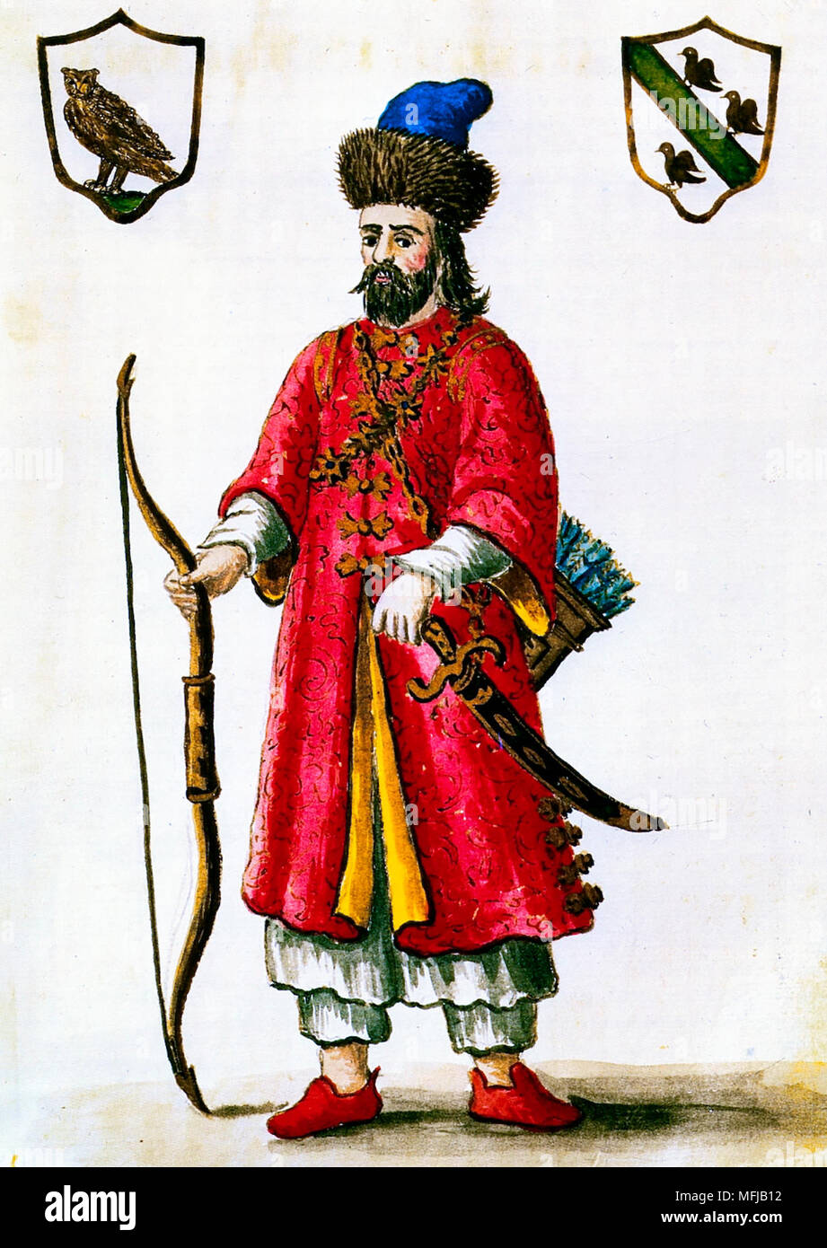 Marco Polo in Zahnstein Kostüm Stockfoto