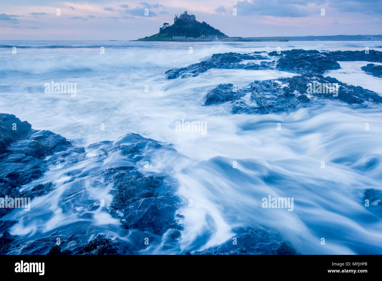 St. Michael Berg, Marazion, Cornwall, England, Vereinigtes Königreich, Europa Stockfoto